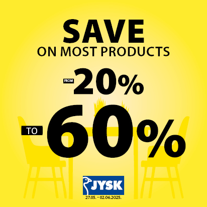 Sutaupyk daugumai prekių nuo 20% iki 60%