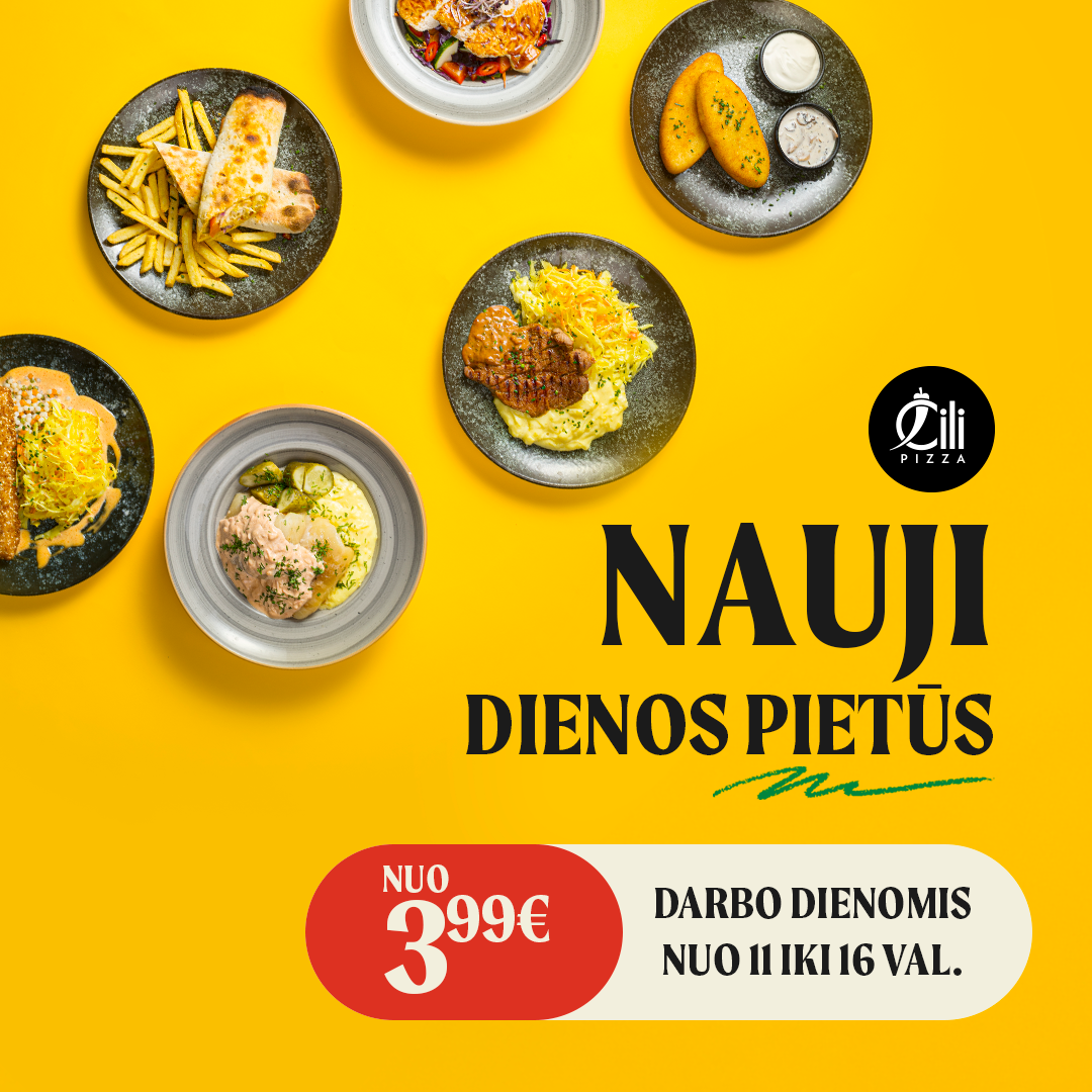 Dienos pietūs tik nuo 3,99€!