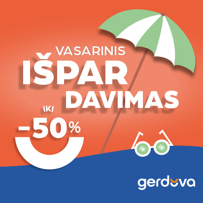 Vasarinis I Š P A R D A V I M A S iki -50%