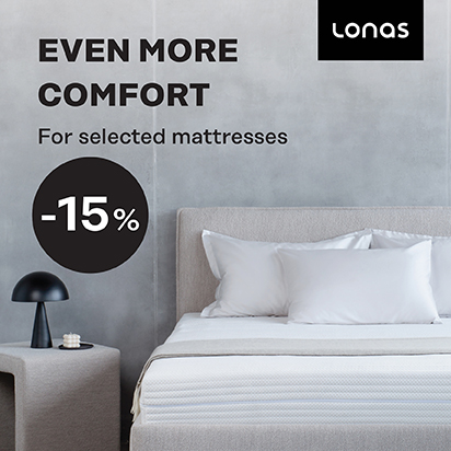 ‘-15% Atrinktiems čiužiniams