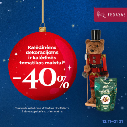 Kalėdinis išpardavimas PEGASO knygyne