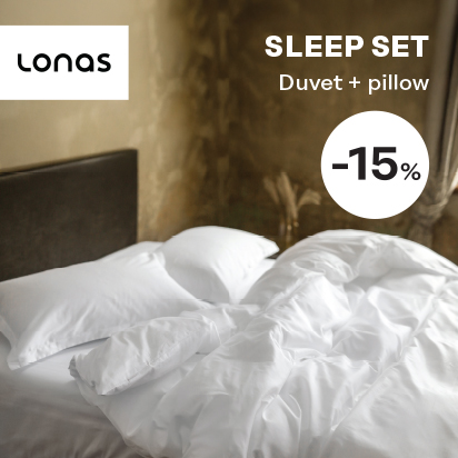 Antklodė + pagalvė -15%