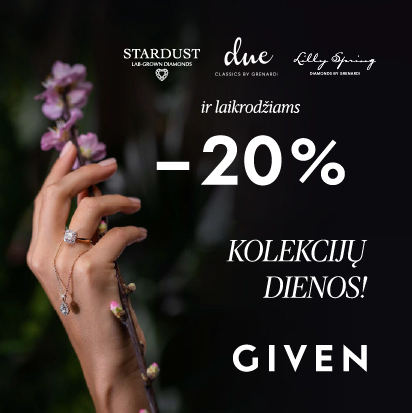 20 % NUOLAIDA prabangiems prekių ženklams