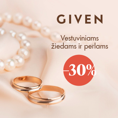 Vestuviniams žiedams ir perlams 30 %