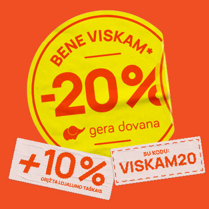 ‘-20% NUOLAIDA BENE VISKAM!