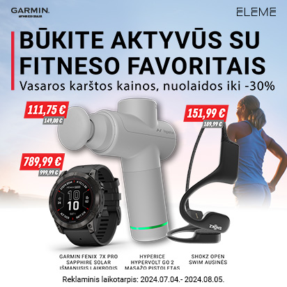 BŪKITE AKTYVŪS SU FITNESO FAVORITAIS
