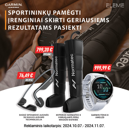 Sportininkų pamėgti įrenginiai skirti geriausiems rezultatams pasiekti.