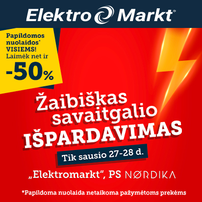 Žaibiško išpardavimo savaitgalis!