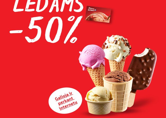 Ledams -50% su „Mano Rimi“ kortele