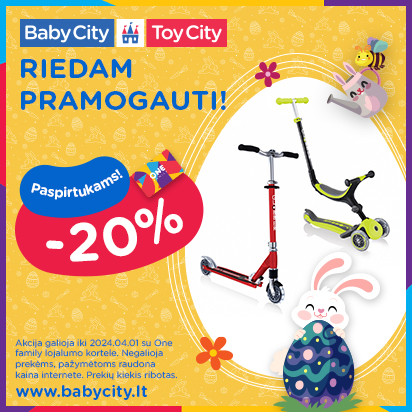Riedam pramogauti! -20 % paspirtukams!