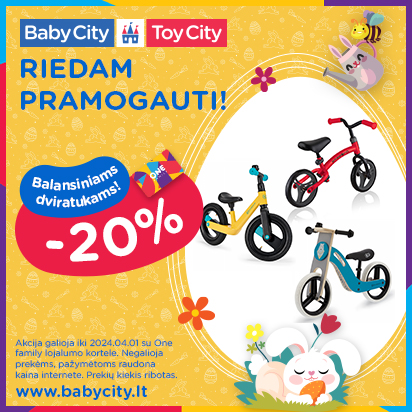 Riedam pramogauti!  -20 % balansiniams dviratukams!