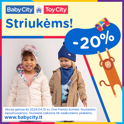 ‘-20 % striukėms!