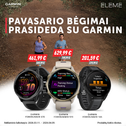 PAVASARIO BĖGIMAI PRASIDEDA SU GARMIN!