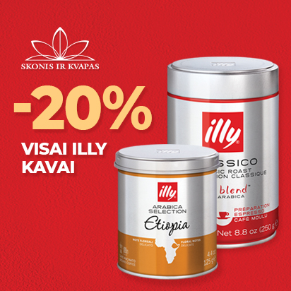 ILLY kavoms – 20 % nuolaida