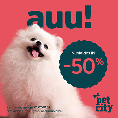 AUU – nuolaidos augintinių prekėms iki -50%