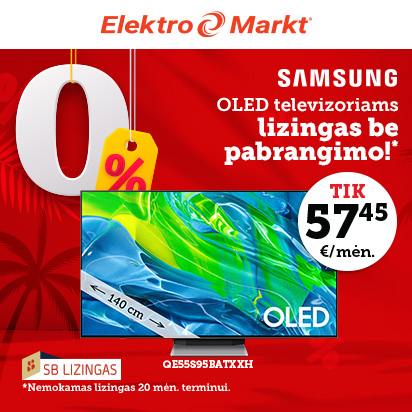 Samsung OLED televizoriams 0 % lizingas