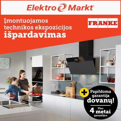 Įmontuojamos Franke technikos ekspozicijos išpardavimas