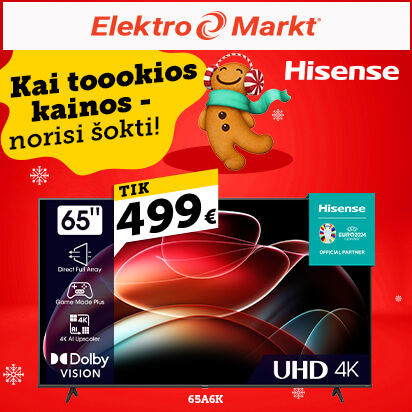 Hisense TV gera kaina