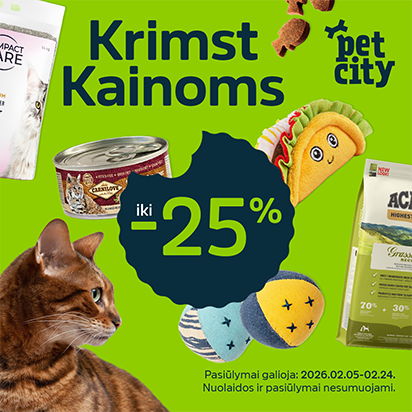 Vasario mėnesio pasiūlymai keturkojams