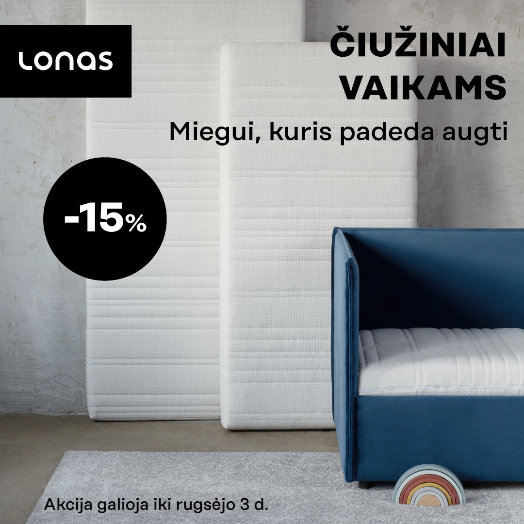 Vaikiškiems čiužiniams  –15%