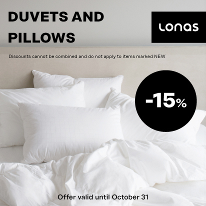 Antklodėms ir pagalvėms –15%