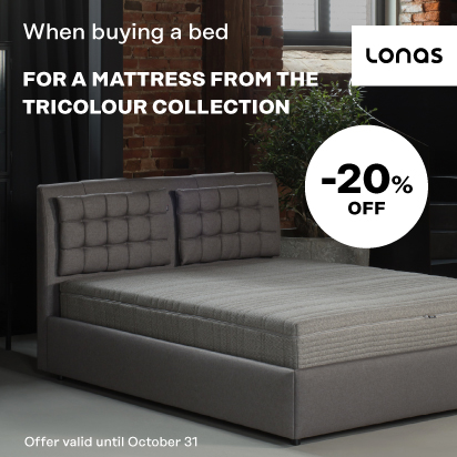 Perkant lovą, Trispalvės kolekcijos čiužiniui –20%