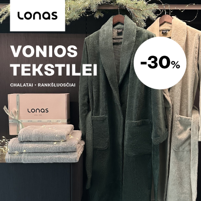Vonios tekstilei -30%