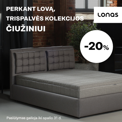 Perkant lovą, Trispalvės kolekcijos čiužiniui –20%