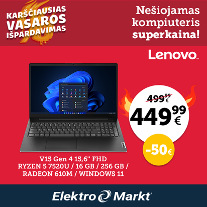 Lenovo nešiojamas kompiuteris superkaina