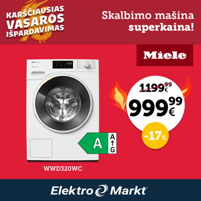 Miele skalbimo mašina superkaina