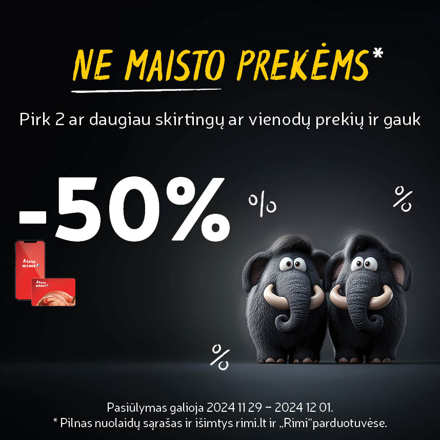 RIMI | -50% NE MAISTO PREKĖMS