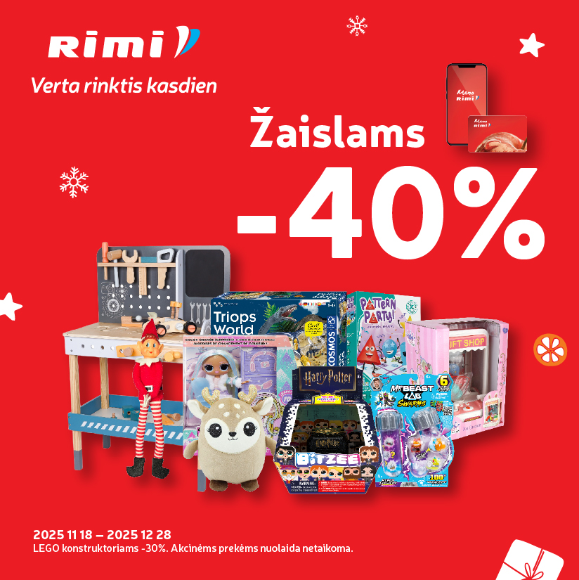 RIMI | ŽAISLAMS -40%