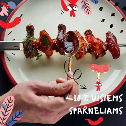 ‘-10 % Peri Peri sparneliams