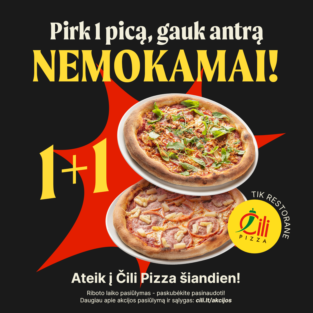 Užsisakykite 30 cm picą– antra nemokamai!