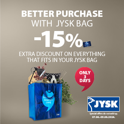 GERESNI PASIŪLYMAI SU JYSK KREPŠELIU