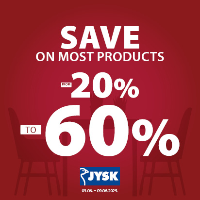 Sutaupyk daugumai prekių nuo 20% iki 60%