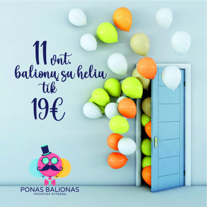 Balionai su heliu – 30 % pigiau!