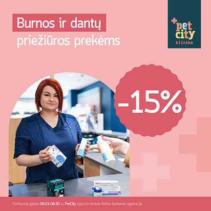 Dantų ir burnos priežiūros prekėms -15%