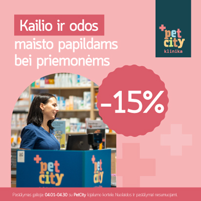 Kailio ir odos maisto papildams bei priemonėms -15 %