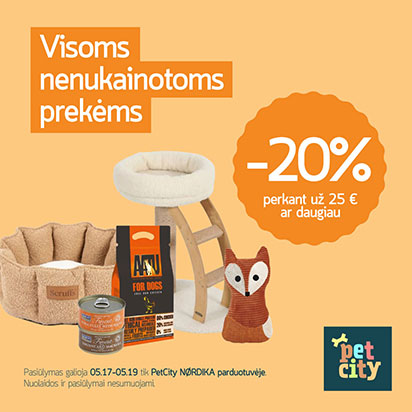 Visoms nenukainotoms prekėms -20 %