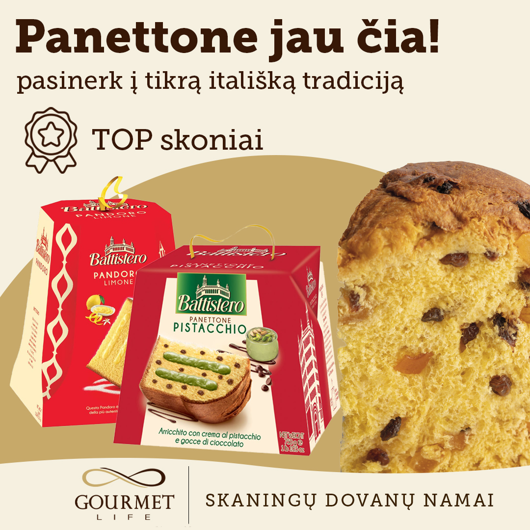 Panettone pyragai jau Gourmet life parduotuvėje!