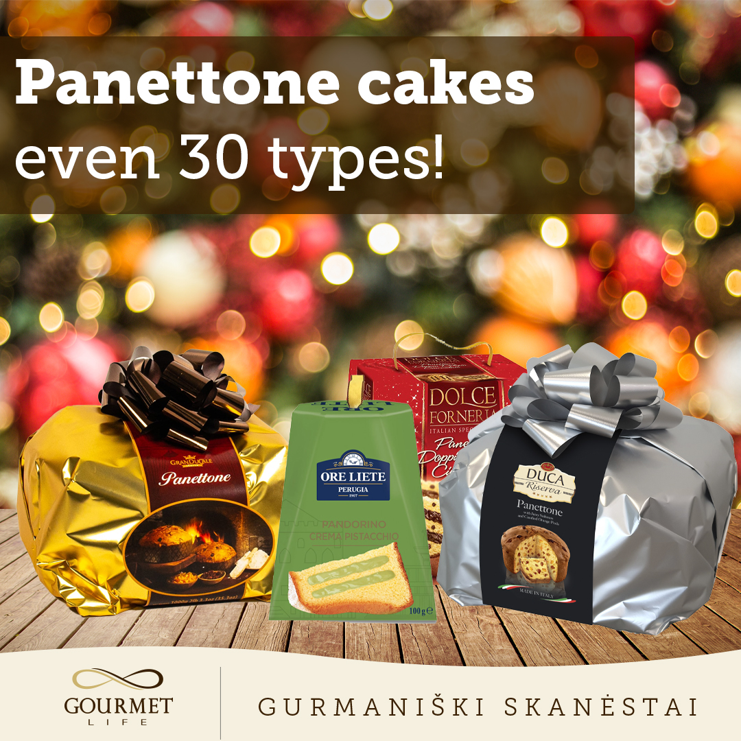 Daugiau nei 30 rūšių Panettone pyragų!