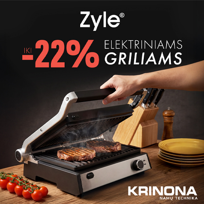 Iki -22% Zyle elektriniams griliams