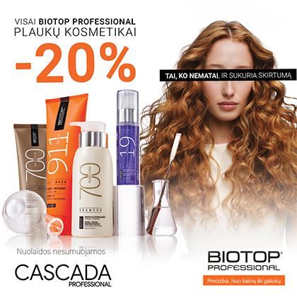-20% nuolaida visai BIOTOP PROFESSIONAL plaukų kosmetikai