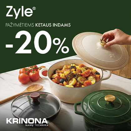 20% nuolaida pažymėtiems ketaus indams