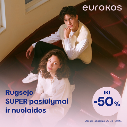 Rugsėjo SUPER pasiūlymai ir nuolaidos iki -50%!
