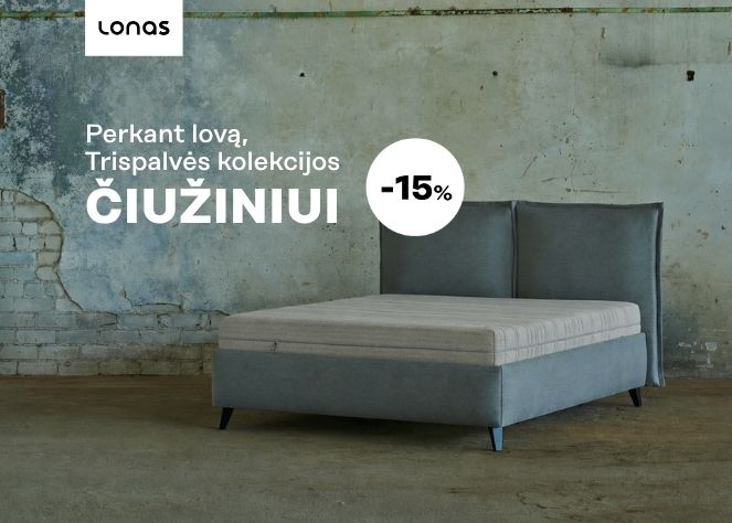 Perkant lovą, Trispalvės kolekcijos čiužiniui -15 %