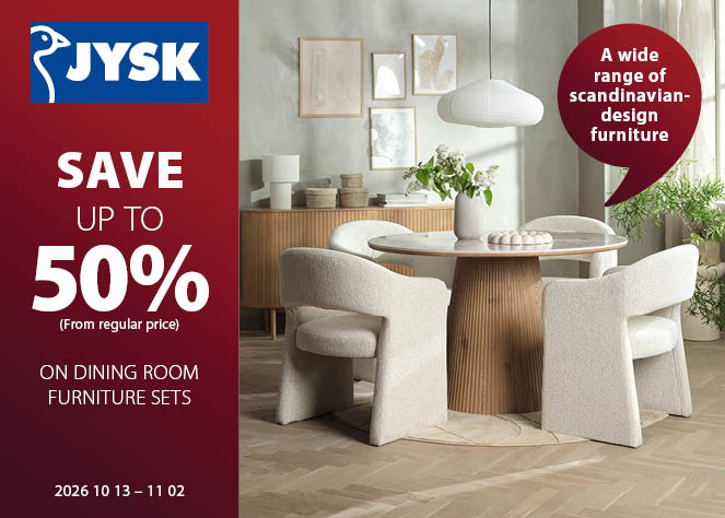 Sutaupyk iki 50 % VALGOMOJO BALDŲ KOMPLEKTAMS
